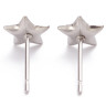 Пуссеты ("гвоздики") №194 (с сеттингом звезда 7*7мм) 12,5*7*0,6мм цвет платины (Хирургическая сталь) (1 пара) Купить Пуссеты ("гвоздики") №194 (с сеттингом звезда 7*7мм) 12,5*7*0,6мм цвет платины (Хирургическая сталь) (1 пара) с доставкой по России
