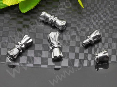 Замочек винтовой 08 без петелек гранёный 12*4,5*4,5мм цвет платины (Brass)