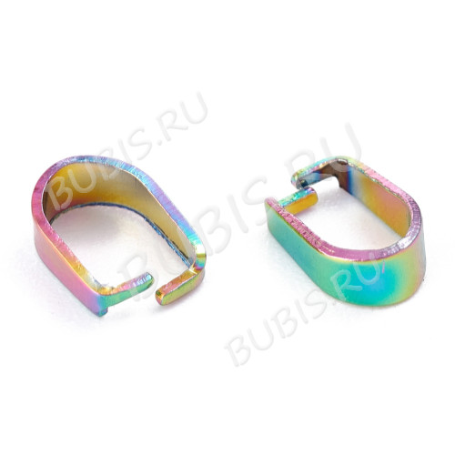 Держатель кулона 104-M простой 8*6*3мм мультиколор (Хирургическая сталь)