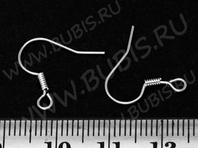 Швензы-крючки №003 без шарика 15*15мм серебристые (Iron) (20 пар)