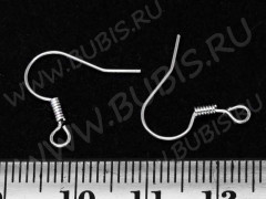 Швензы-крючки №003 без шарика 15*15мм серебристые (Iron) (20 пар)