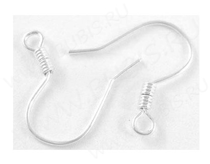 Швензы-крючки №003 без шарика 15*15мм серебристые (Iron) (20 пар)