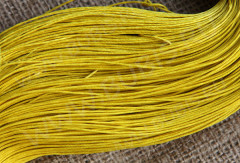 Вощёный х/б шнур 0,7мм жёлтый (5м)