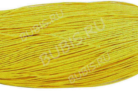 Вощёный х/б шнур 0,7мм жёлтый (5м)