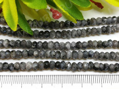 Бусина каменная Рондель 16 ГРАНЁНЫЙ 4*4*2,5мм Ларвикит (Норвежский Лабрадорит) (камни) (10шт.)