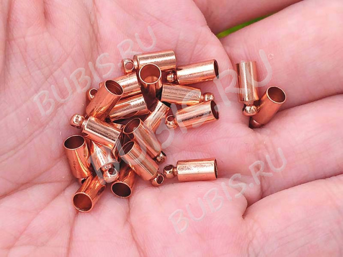 Концевик 074 10*4*4мм розовое золото (Brass) (10шт.)