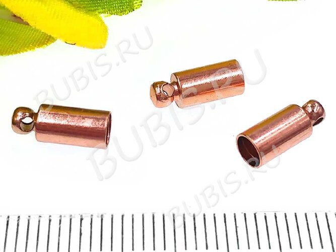 Концевик 074 10*4*4мм розовое золото (Brass) (10шт.)