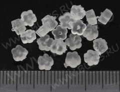 Зажимы для пуссет(гвоздиков) и швенз №16 прорезиненные крепёжки (02) 4*4*2,5мм полупрозрачные матовые (ок.100шт.)