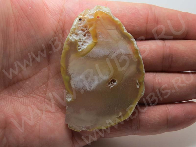 Кулон 0965 Срез Агата 72*47*5мм (камни)