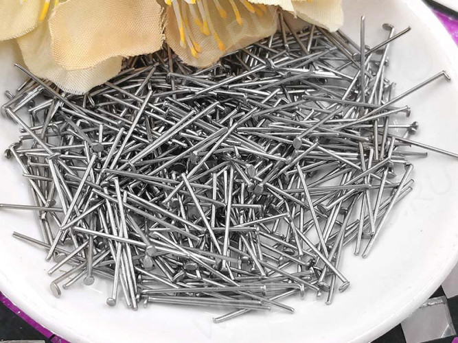 (СКИДКИ!!!) Штифт со шляпкой 16*0,6мм стальной (хирургическая сталь) (50шт.)