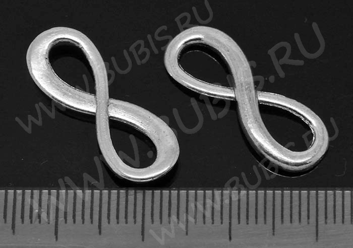 (СКИДКИ!!!) 205 Коннектор Восьмёрка Бесконечность для браслетов 24*8,5*2,4мм античное серебро (литьё) (10шт.)