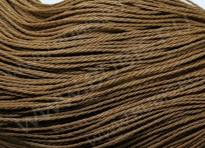 (СКИДКИ!!!) Вощёный п/э шнур "канатик" 1мм коричневый (ок.75м)