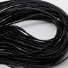 Купить Шнур кожаный 25 мягкий кожзам полоска 2*1мм чёрный (1м) с доставкой по России
