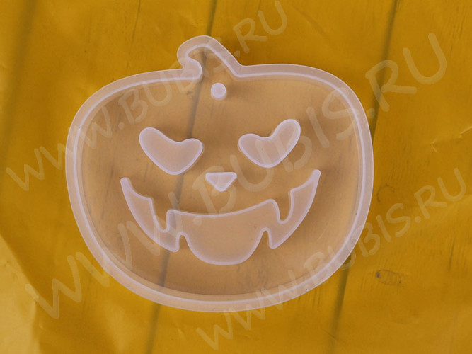 Молд 239 для эпоксидной смолы кулон подвеска Тыква Хэллоуин 75*65*10мм (силикон)