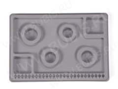 Сборочный столик 09 диаметры браслетов мини 29*20*1,6см серый (инструменты для бижутерии)