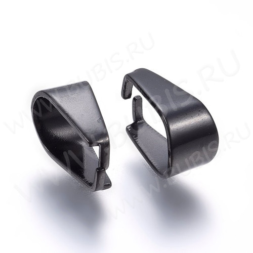 Держатель кулона 104-B простой 8*6*3мм чёрный (Хирургическая сталь)