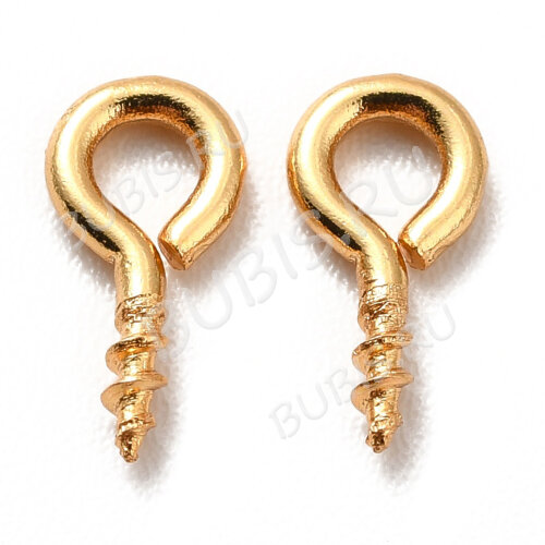 Штифт винтовой 11-G Real Gold Plated 18K 8*4*1,2мм золотистый (Хирургическая сталь)(10шт)
