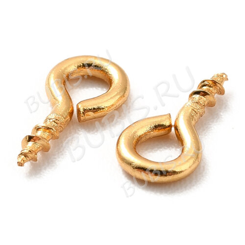 Штифт винтовой 11-G Real Gold Plated 18K 8*4*1,2мм золотистый (Хирургическая сталь)(10шт)