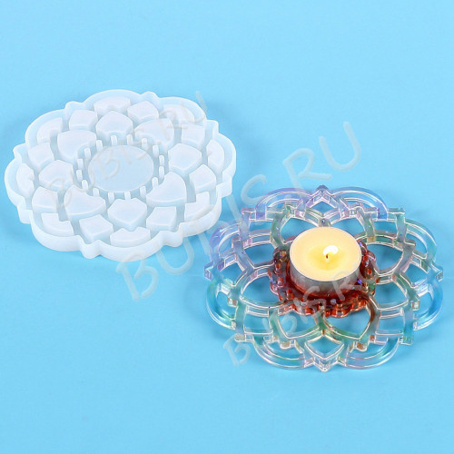 Молд 282 для эпоксидной смолы Подставка Лотос 135*10мм (силикон)