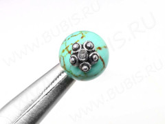 212 Шапочка пластиковая 7*7*2,4мм античное серебро (АКРИЛ) (50шт.)