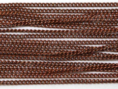 Цепочка C14 тонкая закрученная звено 2*1,5мм античная медь (Brass) (50см)