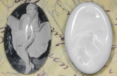 Кабошон стеклянный 19 Овал 18*13*5,8мм рисунок 03 (стекло)