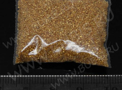 Декоративный цветной песок 01 0,2-0,9мм золотистый (кварцевый песок) (10гр)