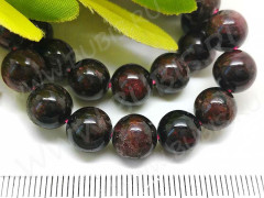 (СКИДКИ!!!) Бусина округлая 10мм Гранат натуральный (камни) (10шт)