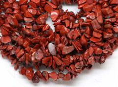 Крошка (галтовка) каменная 091 5-9мм Яшма красная (камни) (нить прим. 43-45см)