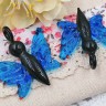 Кулон Бабочка 02 39-40*33-38мм т.голубо-чёрная (Lampwork) Купить Кулон Бабочка 02 39-40*33-38мм т.голубо-чёрная (Lampwork) с доставкой по России