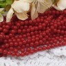 (ОПТ) Бусина округлая 4-5мм Коралл т.красный натуральный (камни) (НИТЬ) Купить (ОПТ) Бусина округлая 4-5мм Коралл т.красный натуральный (камни) (НИТЬ) с доставкой по России