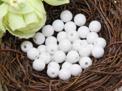 Бусина Округлая 24 Шар 6мм белый глянцевый непрозрачный (акрил) (20шт.)