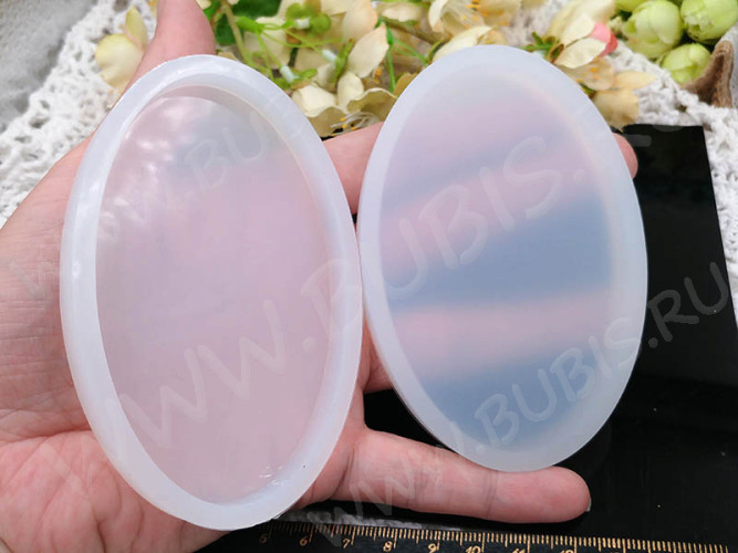 Молд 163 для эпоксидной смолы Овал подставка 100*67*9,5мм (силикон)