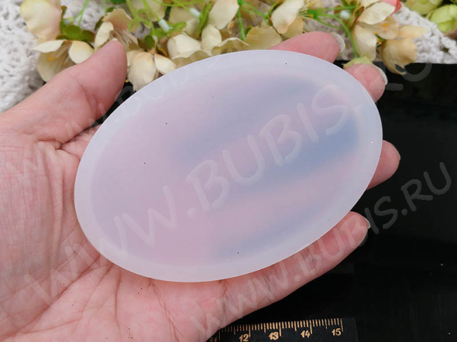 Молд 163 для эпоксидной смолы Овал подставка 100*67*9,5мм (силикон)
