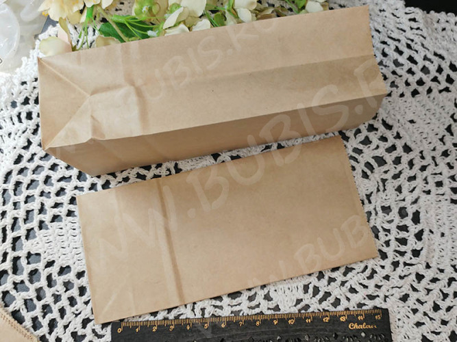 Пакет 25 Крафт бумажный 17*8*5см св.коричневый (упаковка) (10шт)