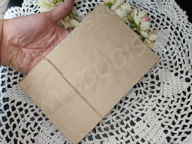 Пакет 25 Крафт бумажный 17*8*5см св.коричневый (упаковка) (10шт)