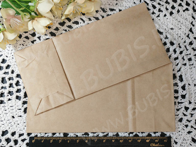 Пакет 25 Крафт бумажный 17*8*5см св.коричневый (упаковка) (10шт)