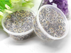 (ОПТ) МИКС колечек 19 ОДИНАРНЫЕ 6*0,7мм МИКС всех цветов (Iron) (75ГР)