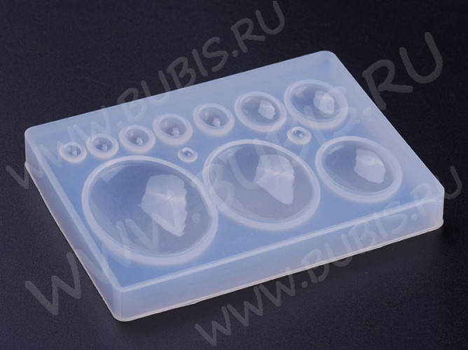 Молд 187 для эпоксидной смолы 12 Кабошонов Овалы (силикон)
