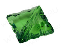 Бусина Ромб 04 15*14*5мм зелёный прозрачный (акрил) (10шт.)