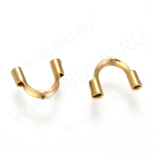 Защита ланки 04 протектор от перетирания нити и лески 5*5*1,5мм золотистая (Хирургическая Сталь)