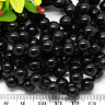 Купить (ОПТ) Бусина округлая 8мм Оникс чёрный (камни) (НИТЬ) с доставкой по России
