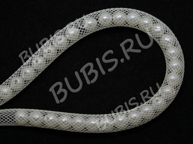 Нейлоновая ювелирная сетка 8мм золотистая (шнуры) (1м)