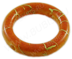 Бусина Рамка 04 Круг 17,5*17,5*3,5мм св.красно-золотистая непрозрачная (акрил) (10шт.)