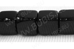 Бусина Кубик 07 4,3*4,3*4,3мм чёрный непрозрачный (стекло) (20шт.)