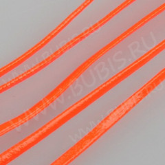 Шнур кожаный 25 мягкий кожзам полоска 2*1мм рыжий (1м)