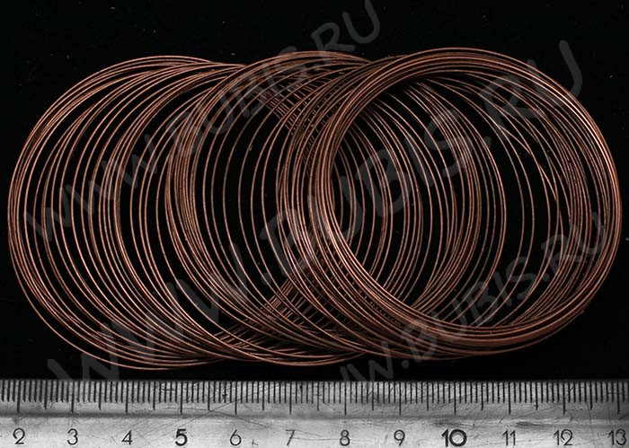 Мемори проволока - пружина - основа для браслета 55*1мм античная медь (10 витков)
