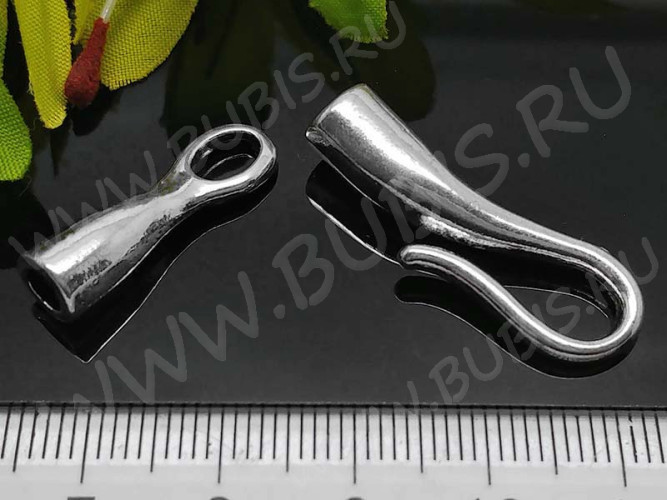 157 Тоггл-крючок для шнура 30*10,5*6,5мм и 23,5*7*6,5мм цвет платины (литьё)
