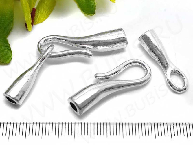 157 Тоггл-крючок для шнура 30*10,5*6,5мм и 23,5*7*6,5мм цвет платины (литьё)
