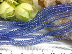 Бусина кристалл гранёный абакус 3*3*2мм св.синий прозрачный (имитация Сваровски) (50шт.)